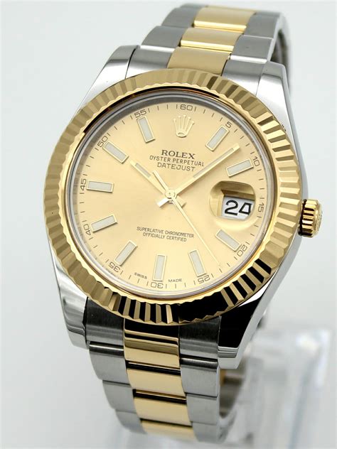 rolex date just champagne